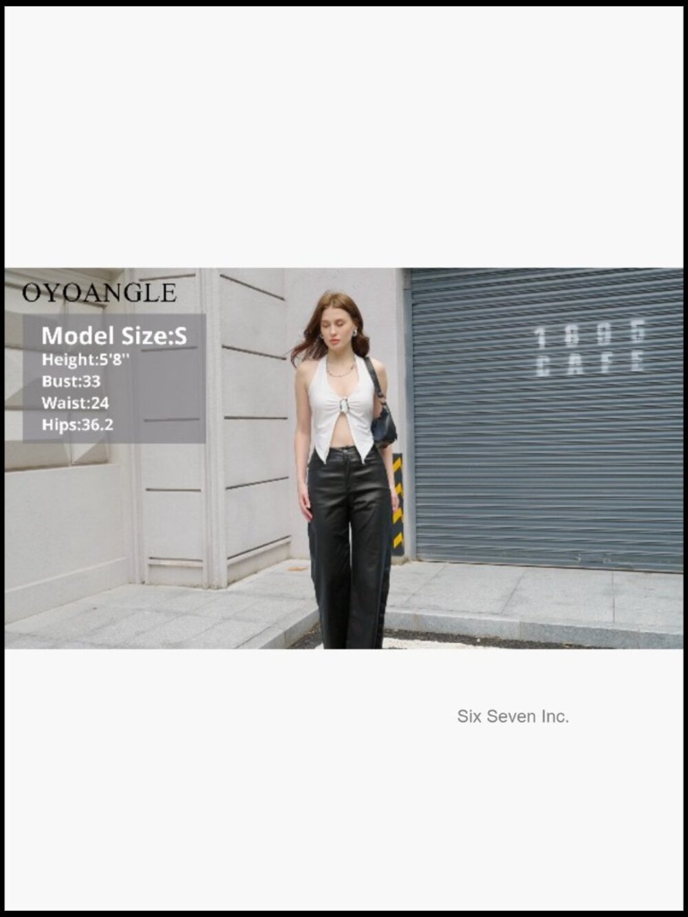 PU High Waist Wide Leg Pants Y2K Concert Trousers - Picture 7 of 7